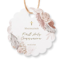 Las flores del boho de la primera comunión favorec