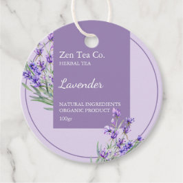 Etiquetas Para Recuerdos Lavender Herbal Tea Business Tag