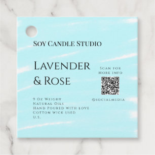 Etiquetas Para Recuerdos Lavender rosa soja negocios de velas añadir código