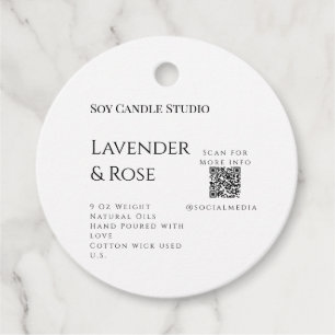 Etiquetas Para Recuerdos Lavender rosa soja negocios de velas añadir código
