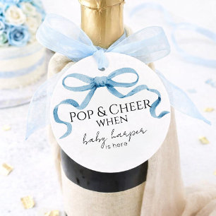 Etiquetas Para Recuerdos Lazo Azul Pop And Cheer 