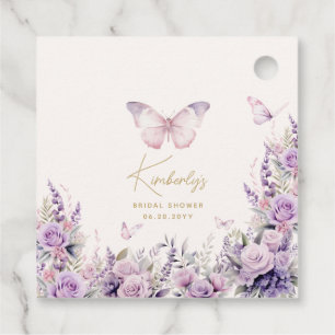Etiquetas Para Recuerdos Le da a sus mariposas flores silvestres ducha de n