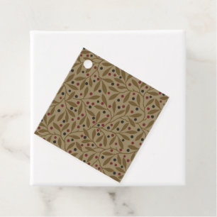Etiquetas Para Recuerdos Leaf Berry Classic Colored Bonito Pattern Art