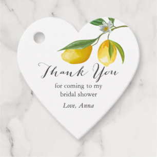 Etiquetas Para Recuerdos Lemon Bridal Ducha Favor Tags