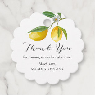 Etiquetas Para Recuerdos Lemon Bridal Ducha Favor Tags