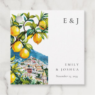 Etiquetas Para Recuerdos Lemon Citrus Amalfi Coast Boda italiano