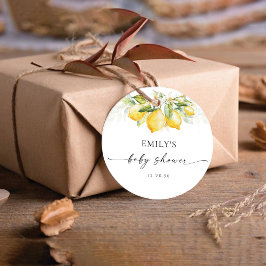 Etiquetas Para Recuerdos Lemon Citrus Baby Shower Favor Tag