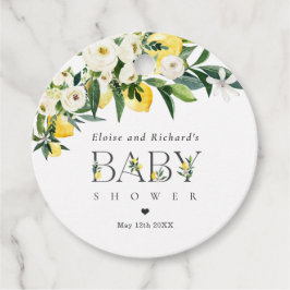 Etiquetas Para Recuerdos Lemon Citrus Mediterranean Baby Shower Favor