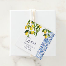 Lemon Citrus Positano Blue Tiles Bridal Shower