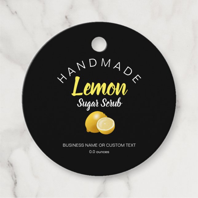 Etiquetas Para Recuerdos Lemon Sugar Scrub (Anverso)