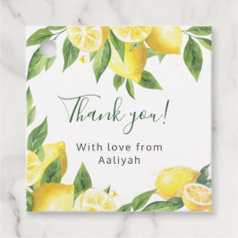 Etiquetas Para Recuerdos Lemon Watercolor Gracias