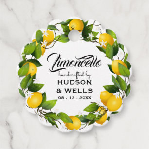Etiquetas Para Recuerdos Lemoncello Lemon Wreath Fruit Boda