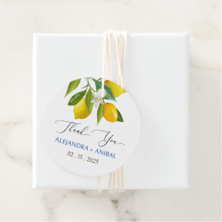 Etiquetas Para Recuerdos Lemones y azulejos Mediterráneo