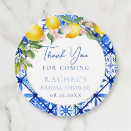 Etiquetas Para Recuerdos Lemons Azulejos Italianos Azules Despedida de Solt