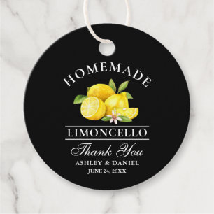Etiquetas Para Recuerdos Lemons Limoncello Gracias Ronda Negra