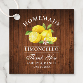 Etiquetas Para Recuerdos Lemons Wood Limoncello Gracias Square
