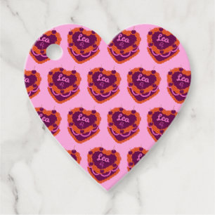 Etiquetas Para Recuerdos Leo Zodiac Coquette Heart Birthday Cake
