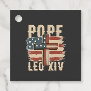 Etiquetas Para Recuerdos León XIV Iglesia Cristiana Da Pope Bandera de los