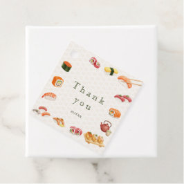 Etiquetas Para Recuerdos Let’s Roll into Fun! Sushi Birthday Party Invitati