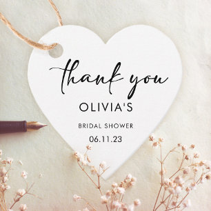 Etiquetas Para Recuerdos Letra cursiva elegante   Bridal Shower Gracias Eti