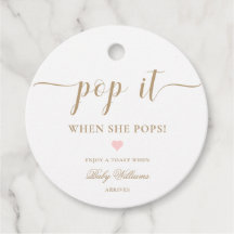 Leyton Gold Minimal Pop it Champagne Favorito Tag