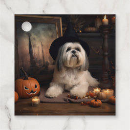 Etiquetas Para Recuerdos Lhasa Apso Pumpkins Halloween Scary