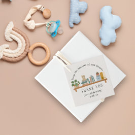 Etiquetas Para Recuerdos Libérelos Estante Baby Shower Taupe Neutral