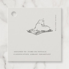 Etiquetas Para Recuerdos Library Cat- Naturalist Menagerie Archive