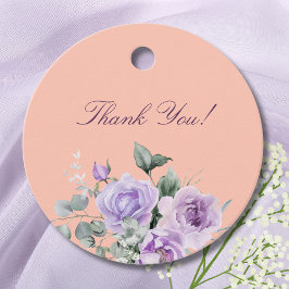 Etiquetas Para Recuerdos Lilac Melocotón Peonía Despedida de Soltera Agrade