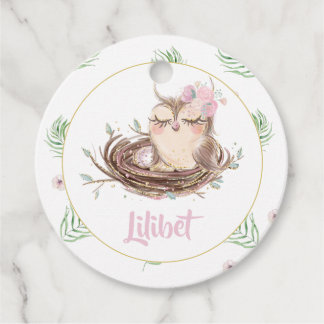 Etiquetas Para Recuerdos Lilibet Owl Baby Shower