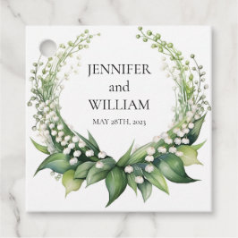 Etiquetas Para Recuerdos Lily acuarela de la fiesta de la boda de la novia 