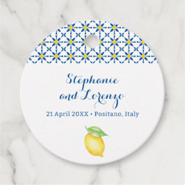 Etiquetas Para Recuerdos Limón acuático de mosaico mediterráneo