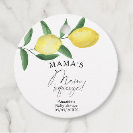 Etiquetas Para Recuerdos Limón cítrico - ducha de bebé de la mamá de la pre