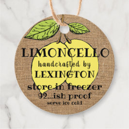 Etiquetas Para Recuerdos Limoncello En Burlap Parece Casero