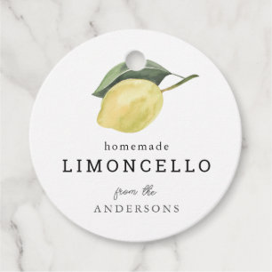 Etiquetas Para Recuerdos Limoncello Lemon Floral White
