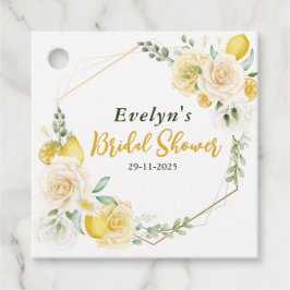 Etiquetas Para Recuerdos limones Eucalipto Rosa Agradecimiento de Despedida