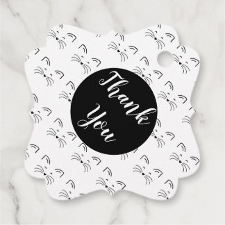 Etiquetas Para Recuerdos Línea simple de la cara del gato