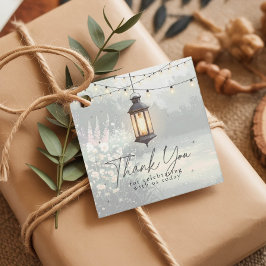 Etiquetas Para Recuerdos Linterna de jardín encantada gracias ID1163 rosa