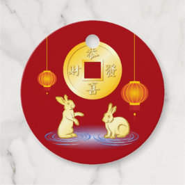 Etiquetas Para Recuerdos Linterna del año del conejo