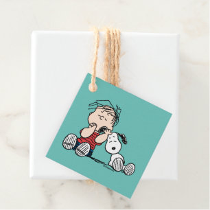 Etiquetas Para Recuerdos Linus consolado con el oído de Snoopy