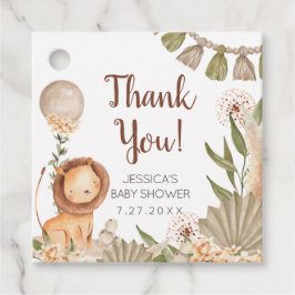 Etiquetas Para Recuerdos Lion Boho pampas Grass favor tag