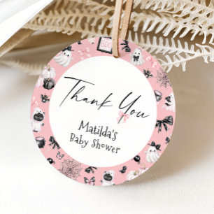 Etiquetas Para Recuerdos Little Boo Pink Halloween Baby Shower