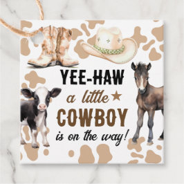 Etiquetas Para Recuerdos Little Cowboy Rodeo Baby Shower