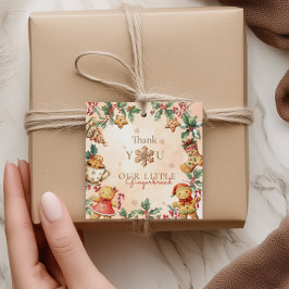 Etiquetas Para Recuerdos Little Gingerbread Birthday Christmas Thank you 