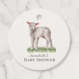 Etiquetas Para Recuerdos Little Lamb Baby Shower Gracias