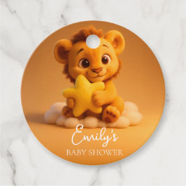 Etiquetas Para Recuerdos Little Lion & Star - Baby Shower Favor Tags