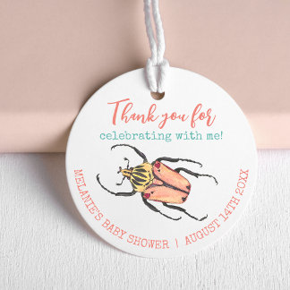 Etiquetas Para Recuerdos Little Love Bug Gracias Baby Shower Pink Beetle