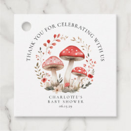 Etiquetas Para Recuerdos Little Mushroom Wildflowers Baby Shower Favorito T