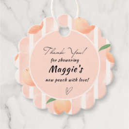 Etiquetas Para Recuerdos Little Peach Baby Shower Favor Thank You Tag