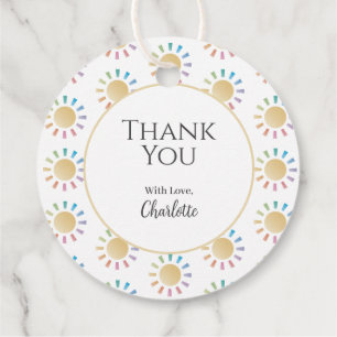 Etiquetas Para Recuerdos Little Rainbow Sunshine Baby Shower Gracias